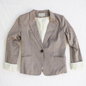 H&M Women's Blazer - Warm Gray 3/4 Sleeves